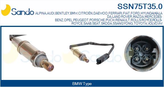 Sonda lambda SANDO SSN75T35.0