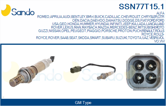 Sonda lambda SANDO SSN77T15.1