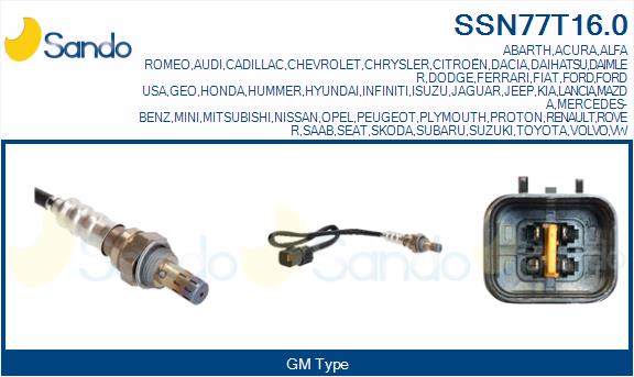 Sonda lambda SANDO SSN77T16.0
