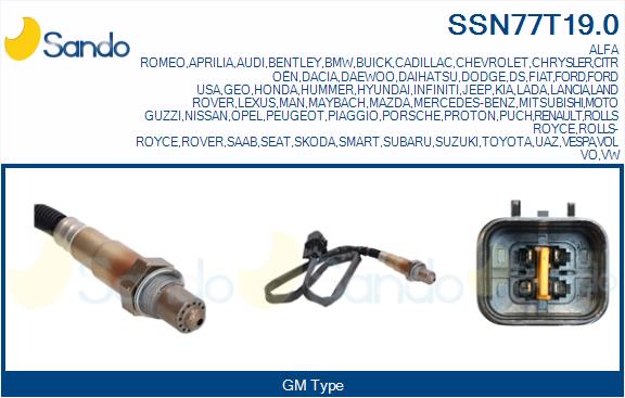 Sonda lambda SANDO SSN77T19.0