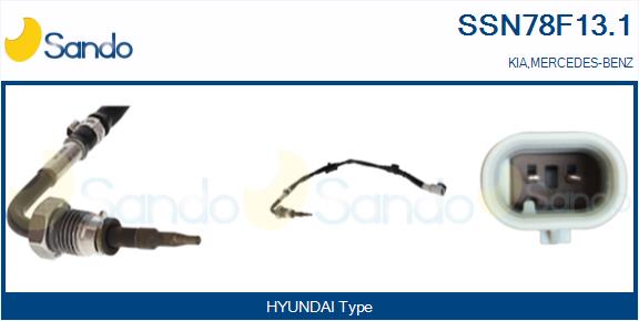 Sensore, temperatura gas scarico SANDO SSN78F13.1