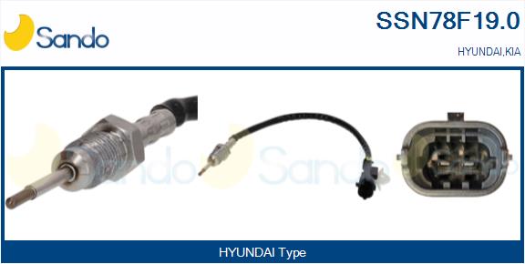 Sensore, temperatura gas scarico SANDO SSN78F19.0