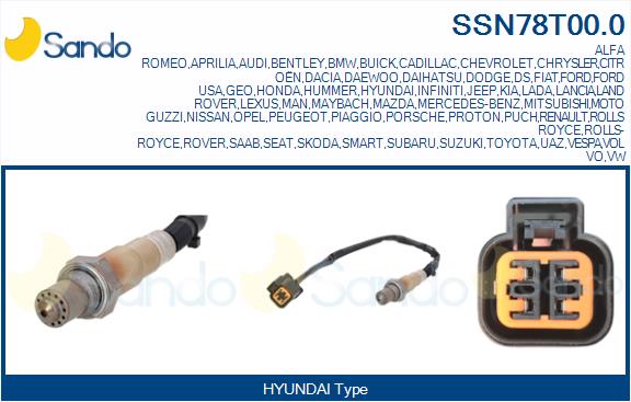 Sonda lambda SANDO SSN78T00.0