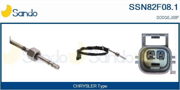 Sensore, temperatura gas scarico SANDO SSN82F08.1
