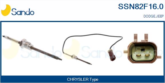 Sensore, temperatura gas scarico SANDO SSN82F16.0