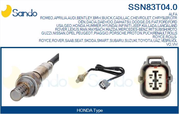 Sonda lambda SANDO SSN83T04.0