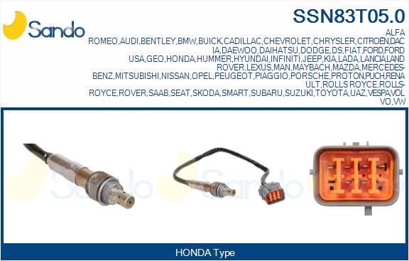 Sonda lambda SANDO SSN83T05.0