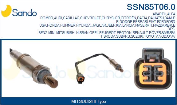 Sonda lambda SANDO SSN85T06.0