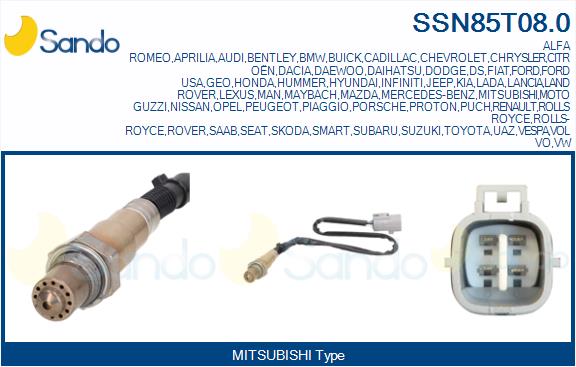 Sonda lambda SANDO SSN85T08.0