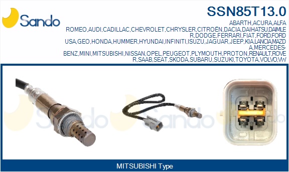 Sonda lambda SANDO SSN85T13.0