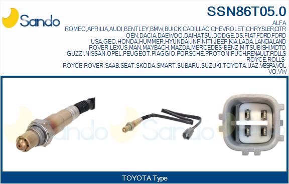 Sonda lambda SANDO SSN86T05.0