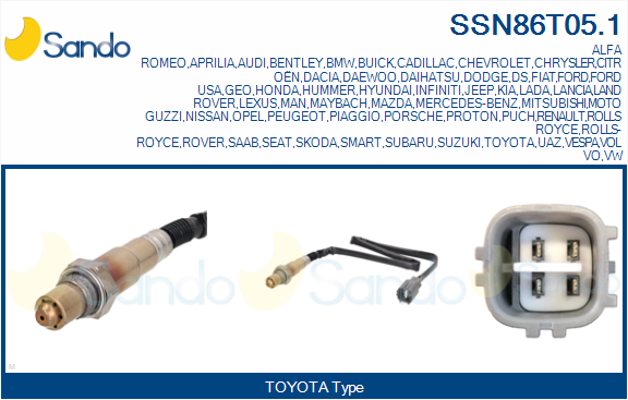 Sonda lambda SANDO SSN86T05.1