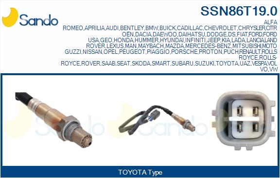 Sonda lambda SANDO SSN86T19.0