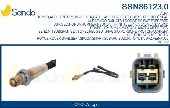 Sonda lambda SANDO SSN86T23.0