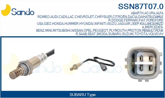 Sonda lambda SANDO SSN87T07.0