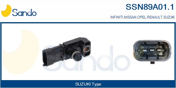 Sensore, pressione collettore d'aspirazione SANDO SSN89A01.1