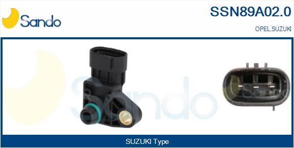 Sensore, pressione collettore d'aspirazione SANDO SSN89A02.0