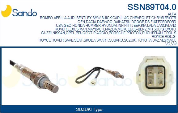 Sonda lambda SANDO SSN89T04.0