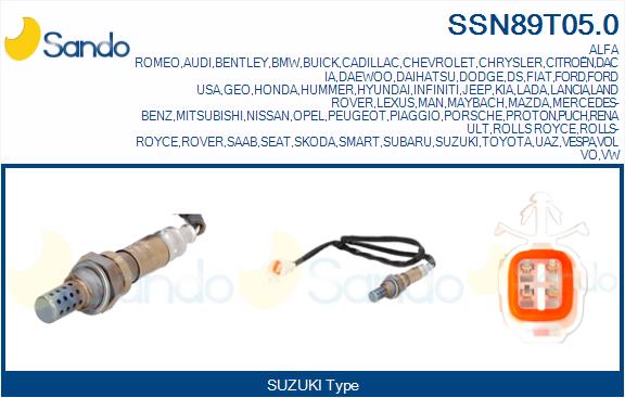 Sonda lambda SANDO SSN89T05.0
