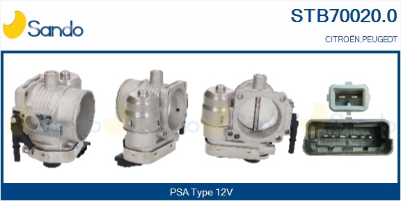 Corpo farfallato SANDO STB70020.0