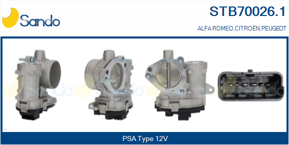 Corpo farfallato SANDO STB70026.1