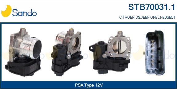 Corpo farfallato SANDO STB70031.1