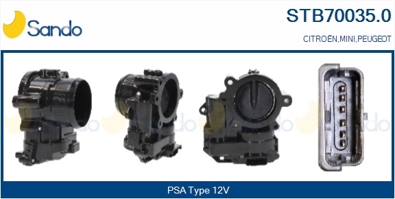 Corpo farfallato SANDO STB70035.0