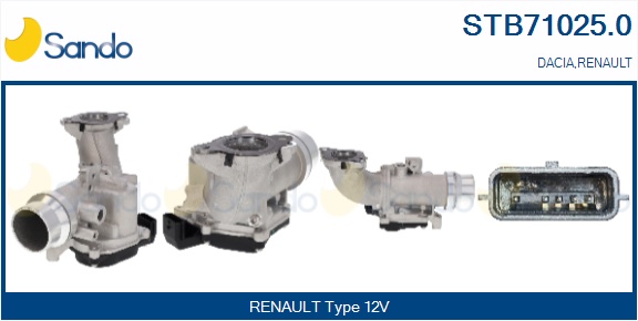 Corpo farfallato SANDO STB71025.0