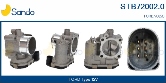 Corpo farfallato SANDO STB72002.0