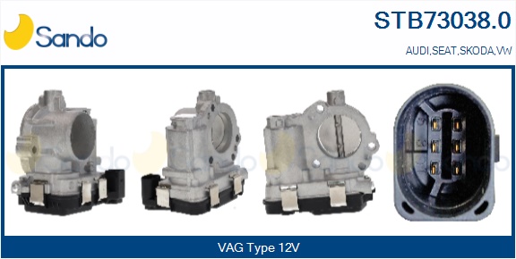 Corpo farfallato SANDO STB73038.0