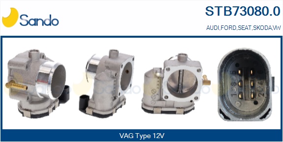Corpo farfallato SANDO STB73080.0