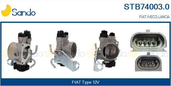 Corpo farfallato SANDO STB74003.0