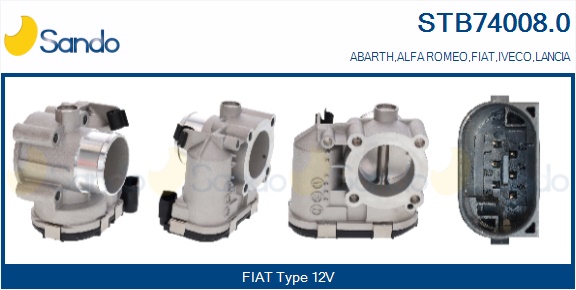 Corpo farfallato SANDO STB74008.0