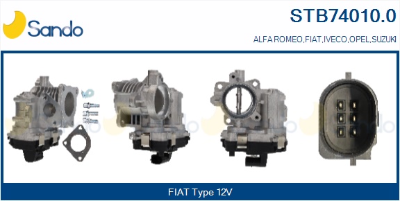 Corpo farfallato SANDO STB74010.0
