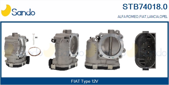 Corpo farfallato SANDO STB74018.0