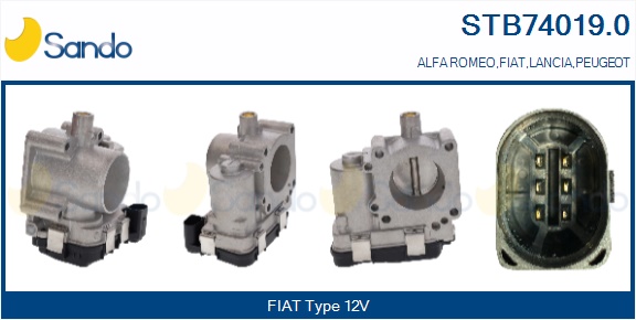 Corpo farfallato SANDO STB74019.0