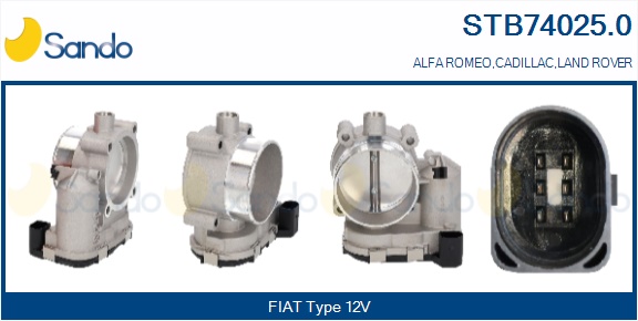 Corpo farfallato SANDO STB74025.0
