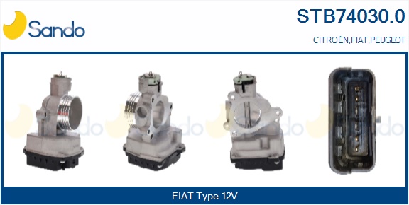Corpo farfallato SANDO STB74030.0