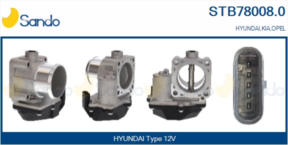 Corpo farfallato SANDO STB78008.0