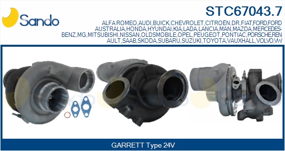 Turbocompressore, sovralimentazione SANDO STC67043.7