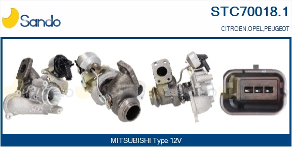 Turbocompressore, sovralimentazione SANDO STC70018.1