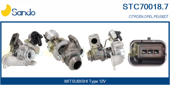 Turbocompressore, sovralimentazione SANDO STC70018.7