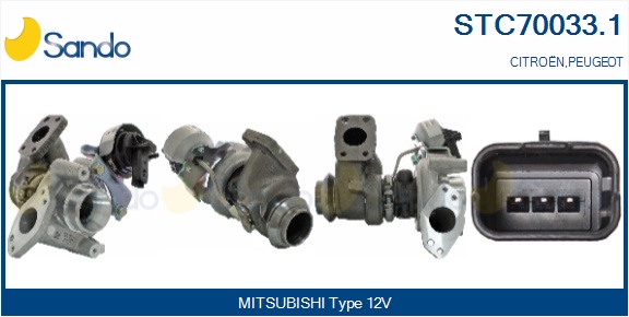 Turbocompressore, sovralimentazione SANDO STC70033.1