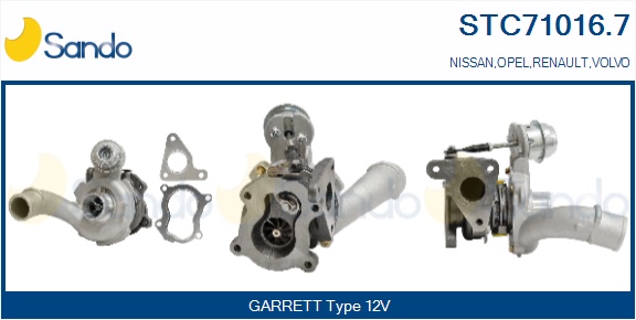 Turbocompressore, sovralimentazione SANDO STC71016.7
