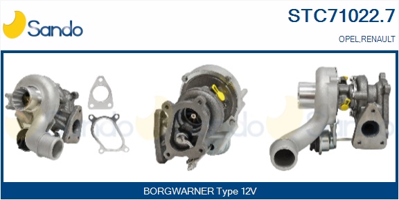 Turbocompressore, sovralimentazione SANDO STC71022.7