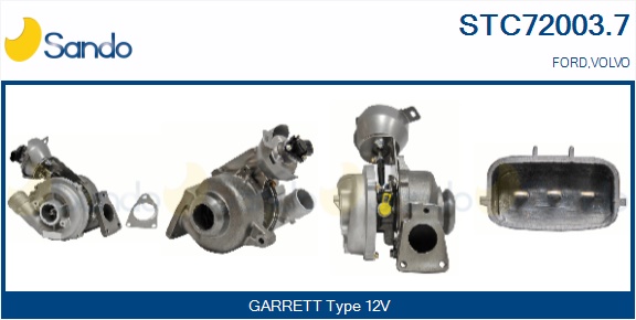 Turbocompressore, sovralimentazione SANDO STC72003.7