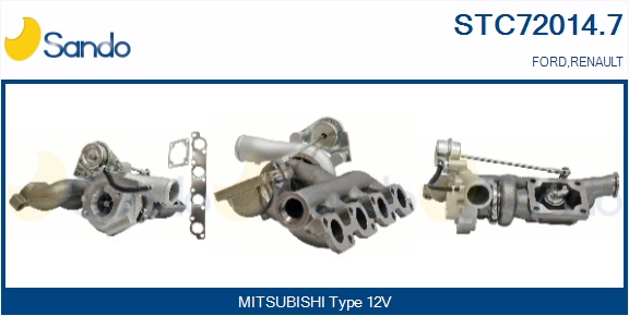 Turbocompressore, sovralimentazione SANDO STC72014.7