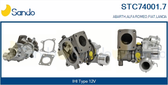 Turbocompressore, sovralimentazione SANDO STC74001.7