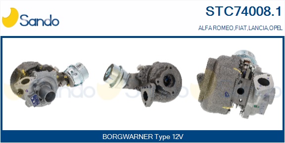 Turbocompressore, sovralimentazione SANDO STC74008.1