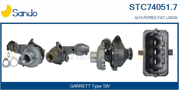 Turbocompressore, sovralimentazione SANDO STC74051.7